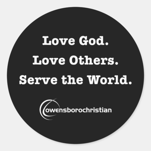 OCCミッションステッカー黒3" ラウンドシール (正面)