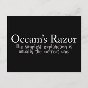 Occamのカミソリ科学的問題解決 ポストカード