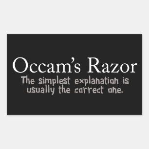 Occamのカミソリ科学的問題解決 長方形シール