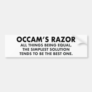 OccamのRazor定義科学ギーク バンパーステッカー
