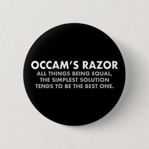 OccamのRazor定義科学ギーク 缶バッジ