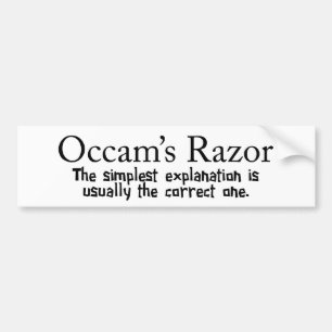 OccamのRazor科学的問題解決 バンパーステッカー