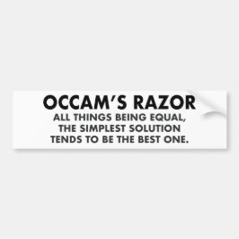 Occam's Razor Definition Scienceギーク バンパーステッカー