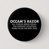 Occam's Razor Definition Scienceギーク 缶バッジ (正面)