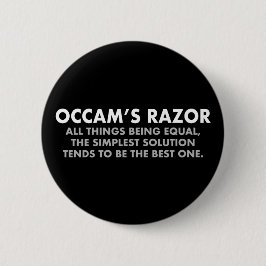 Occam's Razor Definition Scienceギーク 缶バッジ