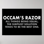 Occam's Razor Definition Science Classroom ポスター (正面)