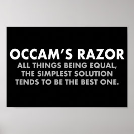 Occam's Razor Definition Science Classroom ポスター