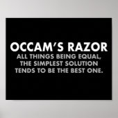 Occam's Razor Definition Science Classroom ポスター (正面)