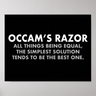 Occam's Razor Definition Science Classroom ポスター