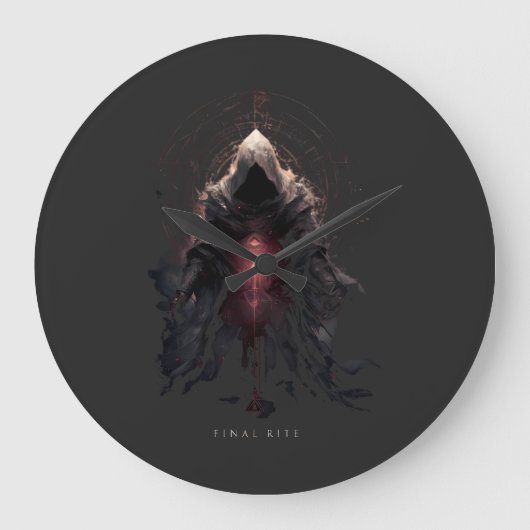 Occult Figure Dark Art ラージ壁時計 (正面)