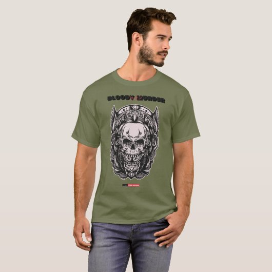 Occult Ornate Skull BLOODY MURDER | Tシャツ (正面フル)