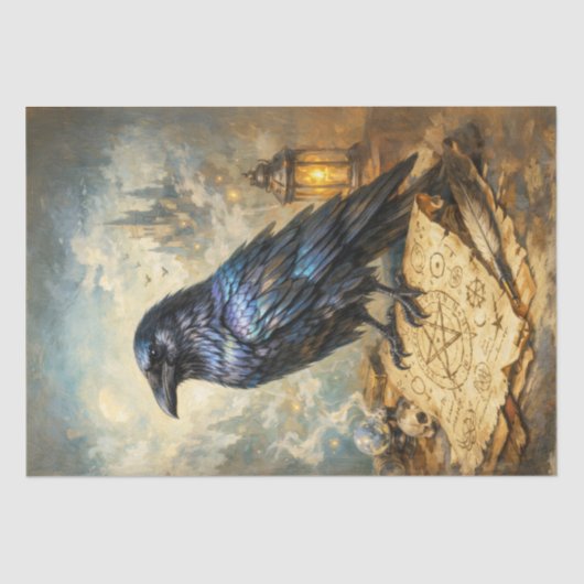 Occult Raven Decoupage 薄葉紙 (正面)