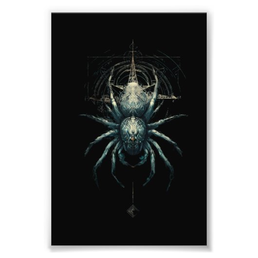 Occult Spider Mystic Geometry Dark Art フォトプリント (正面)