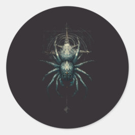 Occult Spider Mystic Geometry Dark Art ラウンドシール