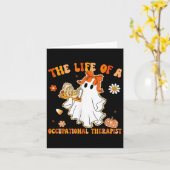 Occupational Therapistのゴーストハロウィン生活 カード (黄色い花)