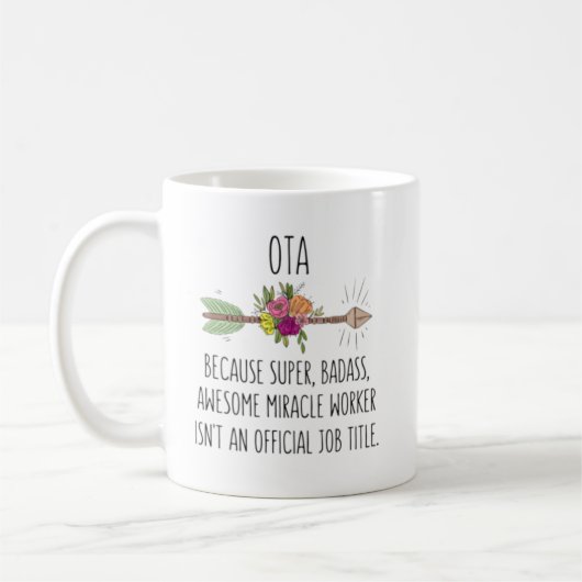 Occupational Therapy Aide OTA Gift Idea コーヒーマグカップ (左)
