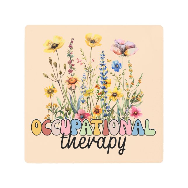 Occupational Therapy COTA Physical Therapist メタルプリント (正面)