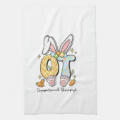 Occupational Therapy Easter Bunny OT OTA Spring Ot キッチンタオル (縦)