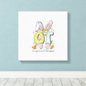 Occupational Therapy Easter Bunny OT OTA Spring Ot キャンバスプリント (インサイチュ (ウッドフロア))