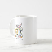 Occupational Therapy Easter Bunny OT OTA Spring Ot コーヒーマグカップ (正面左)