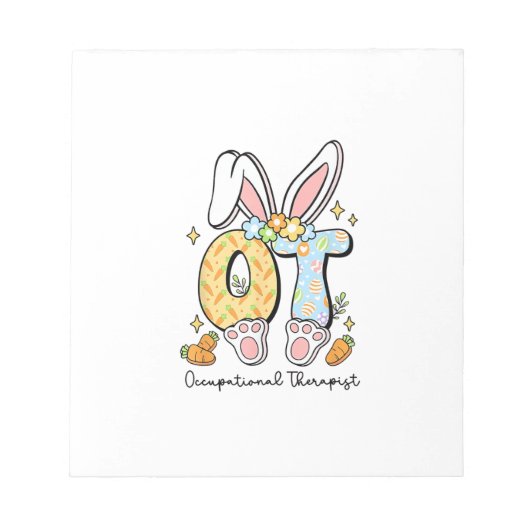 Occupational Therapy Easter Bunny OT OTA Spring Ot ノートパッド (正面)