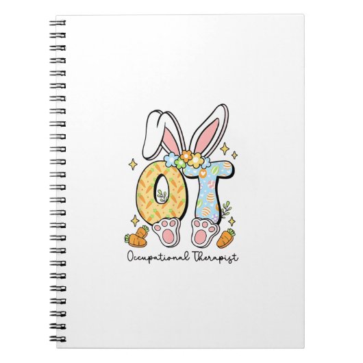 Occupational Therapy Easter Bunny OT OTA Spring Ot ノートブック (正面)