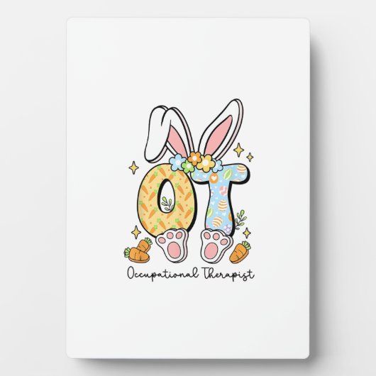 Occupational Therapy Easter Bunny OT OTA Spring Ot フォトプラーク (正面)