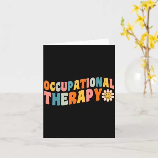 Occupational Therapy Groovy Occupational Therast O カード (黄色い花)