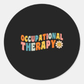 Occupational Therapy Groovy Occupational Therast O ラウンドシール (正面)