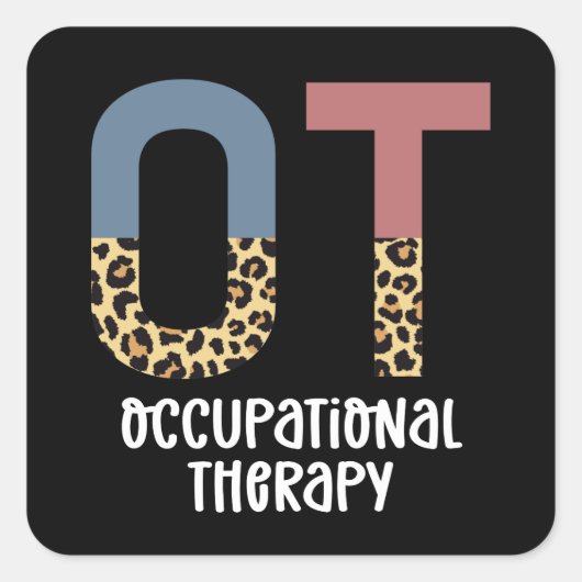 Occupational Therapy OT Cheetah Future OT Gifts スクエアシール (正面)