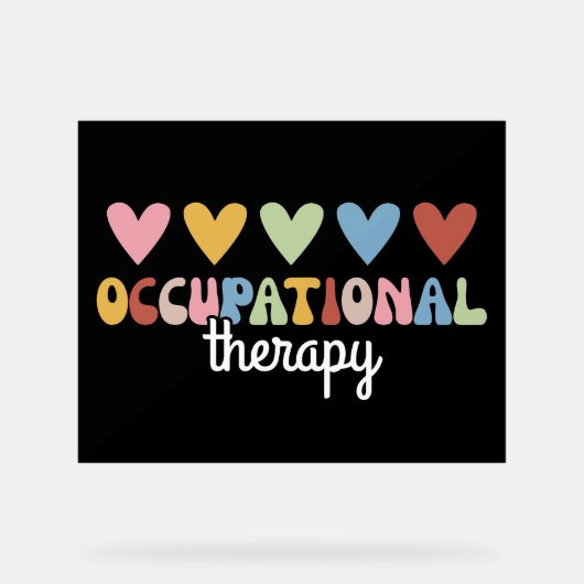 Occupational Therapy OT Professional アクリルサイン (正面)