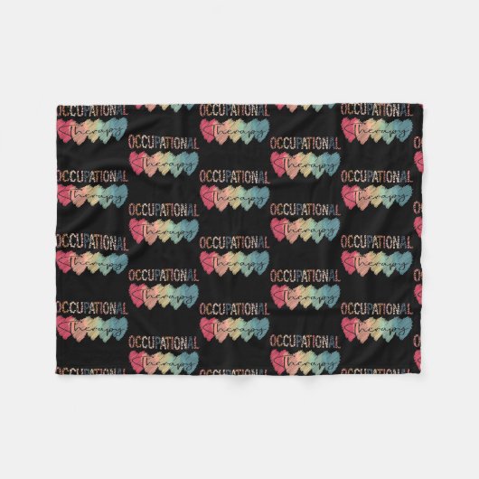 Occupational Therapy OT Therapist Inspire OT フリースブランケット (正面(横))