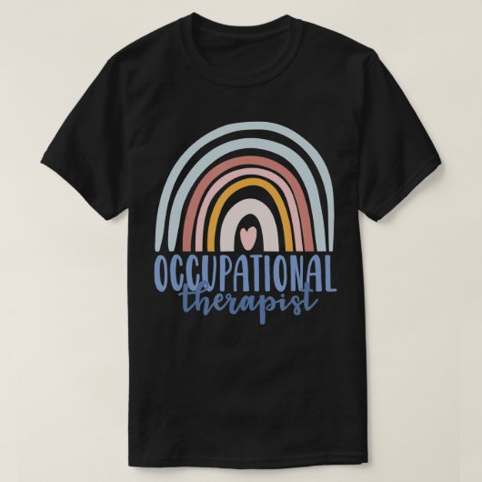 Occupational Therapy Worker OT Boho Rainbow Retro Tシャツ (デザイン正面)