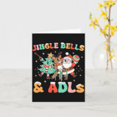 Occupational Therapy Xmas Reindeer Santa Adls New  カード (黄色い花)