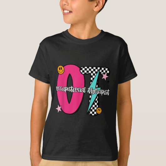 Occupational Therast Retro Checkered Ot Graduation Tシャツ (正面)