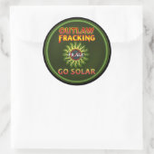 Occupy Earth "Go 太陽の - Outlaw Frack"スタンプ ラウンドシール (バッグ)