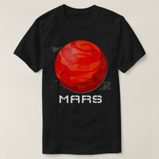 Occupy Mars Planet Design Tシャツ (デザイン正面)