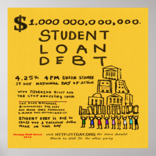 Occupy Wall St Student Loan Flyerポスター2011年4月 ポスター