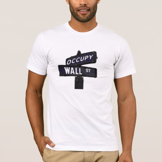 Occupy wall streetのティー tシャツ (正面)