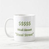 Occupy wall streetのレトロ コーヒーマグカップ (左)