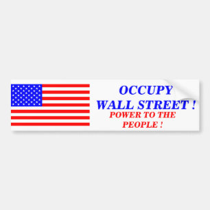 OCCUPY WALL STREETの国民への力 バンパーステッカー