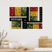 occupy wall streetの国民への力 ポスター (キッチン)