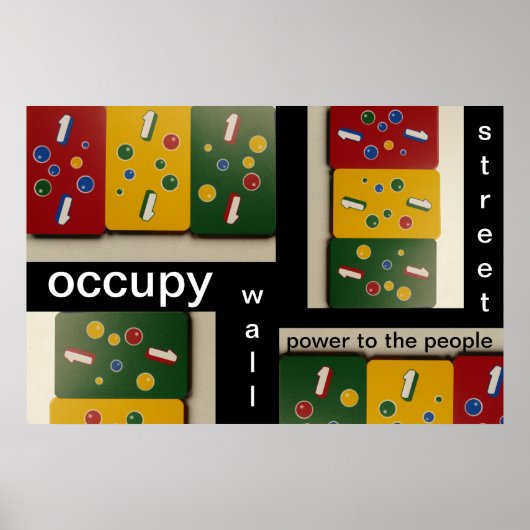 occupy wall streetの国民への力 ポスター (正面)
