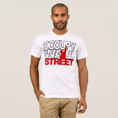 OCCUPY WALL STREETの赤 Tシャツ (正面フル)