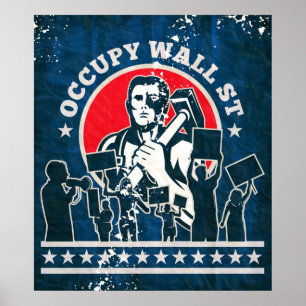 Occupy wall streetアメリカ ポスター