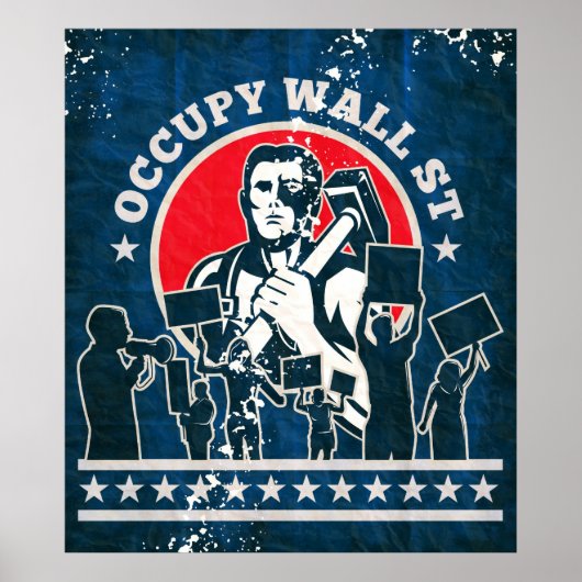 Occupy wall streetアメリカ ポスター (正面)