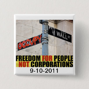 Occupy wall streetピン 缶バッジ