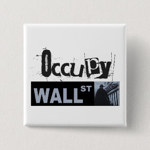 Occupy wall streetボタン 缶バッジ