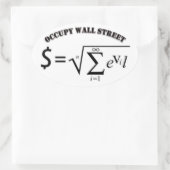 Occupy wall street金は悪の根 楕円形シール (バッグ)