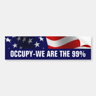 Occupy wall street99% バンパーステッカー